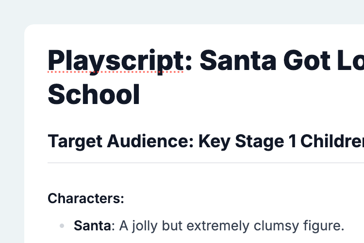 Playscript